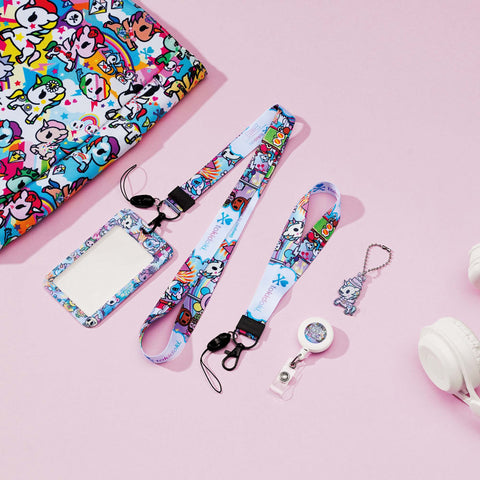Tokidoki Lanyards for Id Badges with Retractable Reel Clip-C